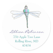 Karate Kat Graphics dragonfly address label