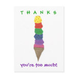 Karate Kat Graphics ice cream thank-you postcards