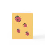 Karate Kat ladybug blank notecard