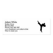 Karate Martial Arts Business Cards