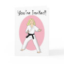 Karate Princess Invitations Martial Arts Party cards
