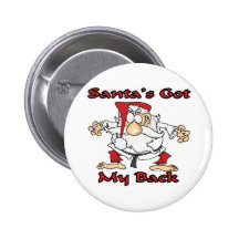 karate santas got my back funny cartoon pins