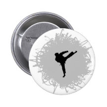 Karate Scribble Style Pins