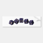 Karen toy blocks in blue bumper sticker