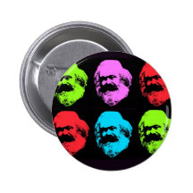 Karl Marx Collage Pinback Button