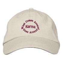 Karma Comes Goes Affirmation Embroidered Cap