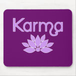 Karma with Lotus Flower Tshirt mousepads