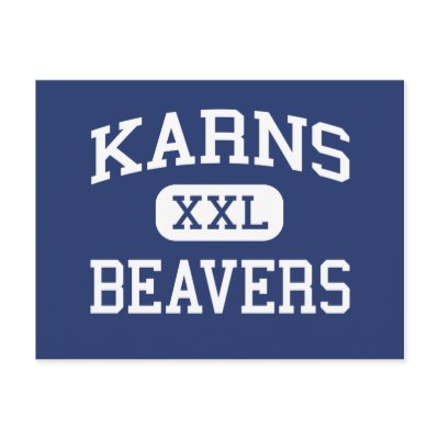 Karns - Beavers - High - Knoxville Tennessee Postcards by customteamsportswear