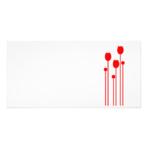 Karte lang Einladung blume tulpe love rot red cool Photokartenvorlagen