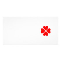Karte lang Einladung kleeblatt herz love red rot Bilder Karten