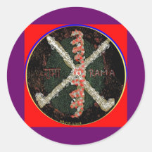 Karuna Reiki Symbol -  RAMA Round Stickers