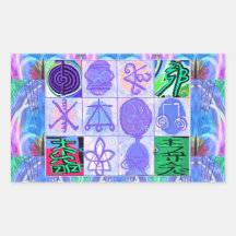 KARUNA Reiki Symbols : Artistic Rendering Rectangle Sticker