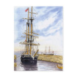 'Kaskelot Enters Charlestown Harbour' Postcard