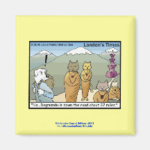 Katmandu & Dogmandu Cartoon Funny Magnet