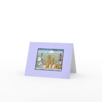 Katmandu & Dogmandu Cartoon Funny Note Card