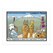 Katmandu & Dogmandu Cartoon Funny Postcards