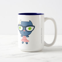 Kats With Glassez : Blu Kitty Mug