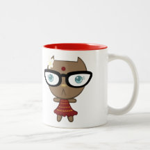 Kats With Glassez ; Indy Kitty Mug