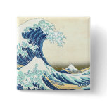 Katsushika Great Wave off Kanagawa Button
