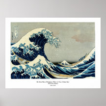 Katsushika Hokusai's Great Wave off Kanagawa Posters