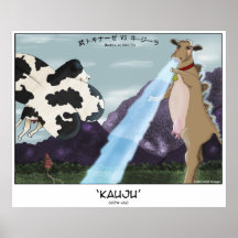 Kauju! (Cow-Ju) -- Moothra vs Cowzilla Print