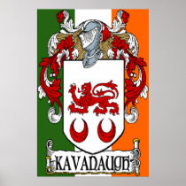 Kavanaugh Coat of Arms Irish Flag Print