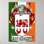 Kavanaugh Coat of Arms Irish Flag Print