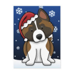 Kawaii Akita Christmas Postcard