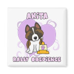 Kawaii Akita Rally Obedience magnets