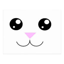 Kawaii Animal Face Post Card