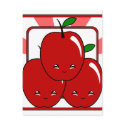 Kawaii Apple Basket (Boy) postcards