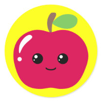 Kawaii Apple Stickers