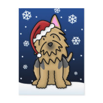 Kawaii Australian Terrier Christmas Postcard