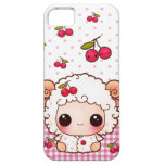 Kawaii baby sheep and cute cherries iPhone 5 case