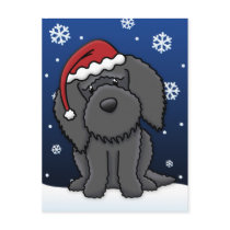 Kawaii Barbet Christmas Postcard