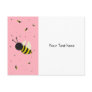 kawaii bee swarm and polka dots pastel pink postcard