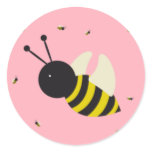 kawaii bee swarm and polka dots pastel pink stickers
