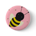 KAWAII BEE SWARM AND polka dots pink pastel buttons