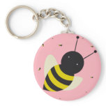 KAWAII BEE SWARM AND polka dots pink pastel keychains
