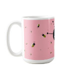 KAWAII BEE SWARM AND polka dots pink pastel mugs
