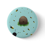 kawaii beehive and beeswarm buttons