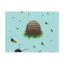 kawaii beehive and beeswarm postcards