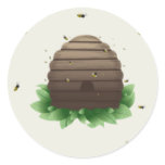 kawaii beehive and beeswarm stickers
