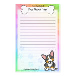 Kawaii Black & Tan Cardigan Welsh Corgi Stationery