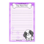 Kawaii Black & White Japanese Chin Stationery