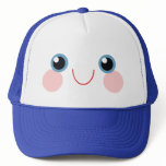 Kawaii Blue Eyes Happy Smile Face Calm Sweet hats