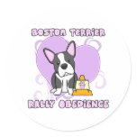 Kawaii Boston Terrier Rally Obedience Sticker