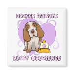 Kawaii Bracco Italiano Rally Obedience Fridge Magnet