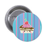 Kawaii Cake Slice Pinback Buttons