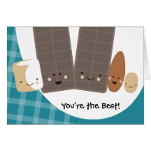 kawaii candy making marshmallows baking note ca... greeting card